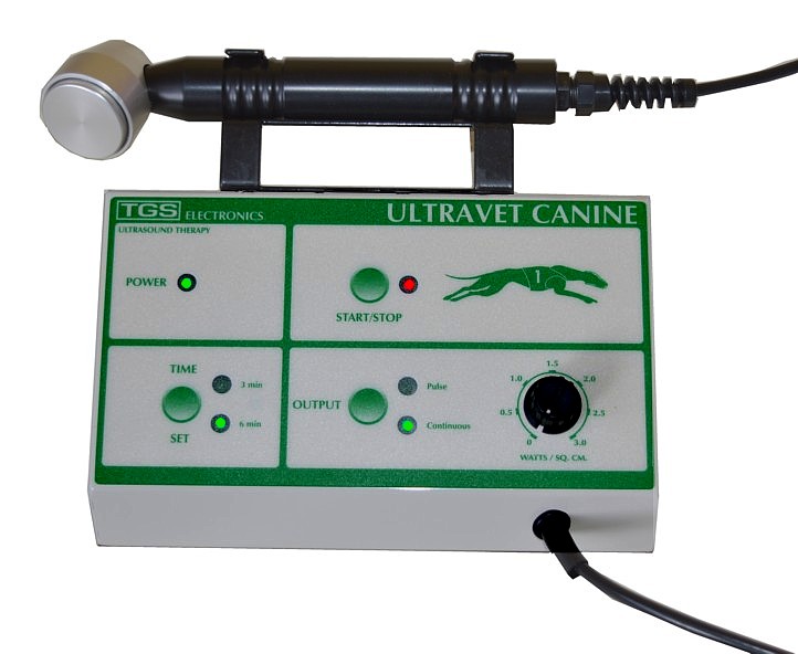 Ultrasound for treating muscles and tendon injuries, Ultravet Canine ultrasonic unit